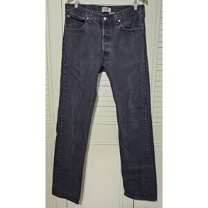 Levis 501 34 X 36 black button fly jeans